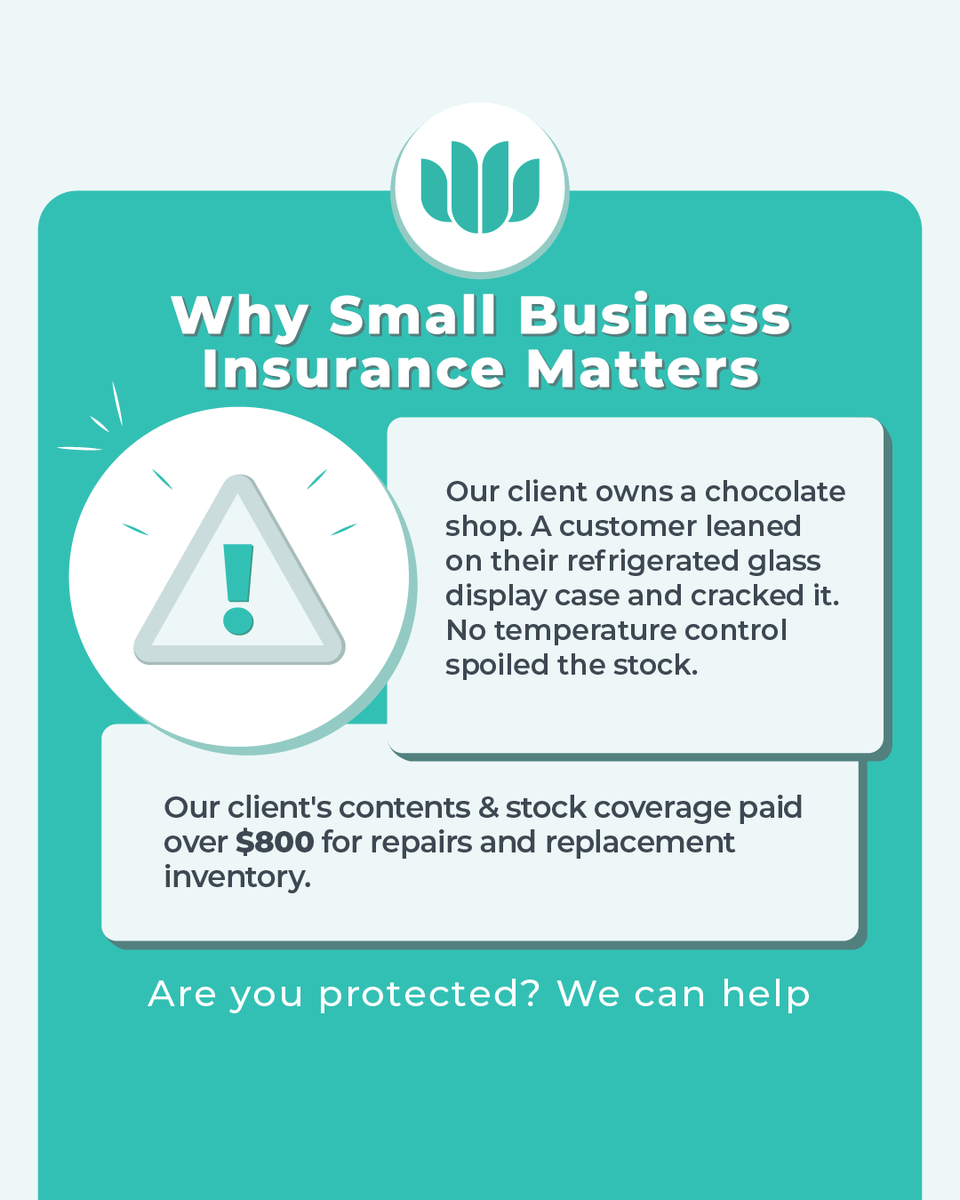 zensurance's tweet photo. A customer leaned on a chocolate shop's refrigerated case, cracked it &amp; the spoiled stock became an $800 problem 🍫

Their contents &amp; stock coverage paid for it

Are you protected? Get a free quote!

👉 https://t.co/XZtwxY0Jhw 🛡️

#BusinessInsurance #InsuranceClaim #SmallBusiness https://t.co/I2binexV9u