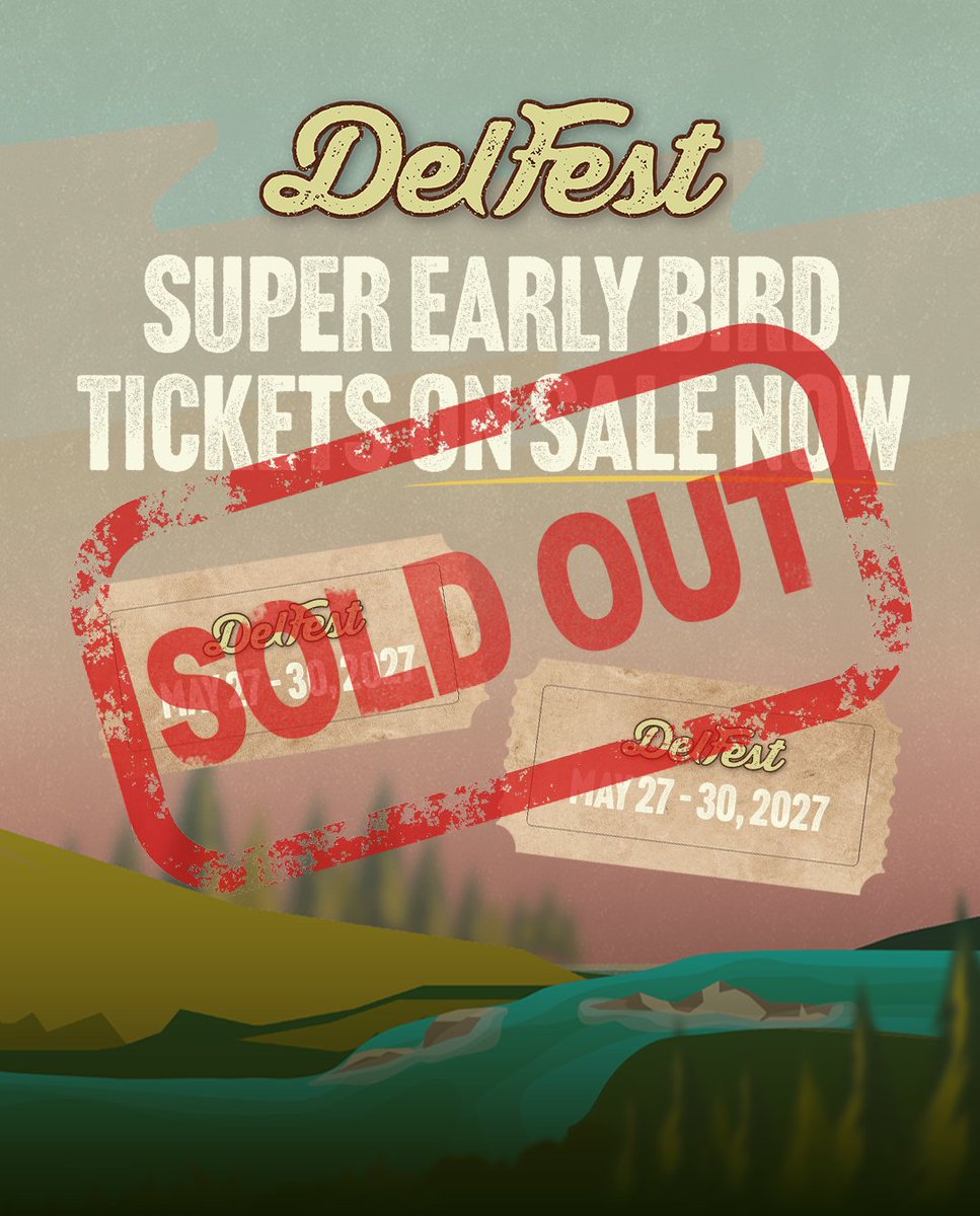DelFest's tweet photo. Super Early Bird is sold out! 🐥 Follow us here and join our newsletter to be the first to be updated on tickets and more. It'll be here before ya know it! https://t.co/iAPh4yXSAv