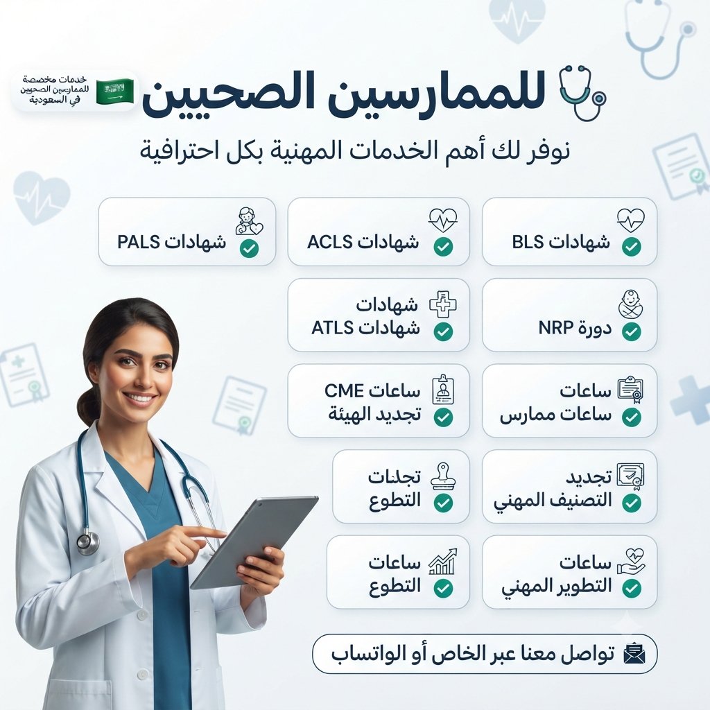 Exeter_1's tweet photo. زملاءنا الممارسين الصحيين في المملكة 🩺🇸🇦
​نوفر لكم 
اضافة 60 ساعة
​دورات معتمدة (BLS, ACLS, PALS, NRP, ATLS).
 تجديد الهيئة والتصنيف المهني.
 إنجاز ساعات التطوير المهني و"ساعات ممارس".
واتس
 https://t.co/emWdmB7yct
​#الممارسين_الصحيين #هيئة_التخصصات_الصحية 
#BLS #ACLS https://t.co/2WGKuPSNIG