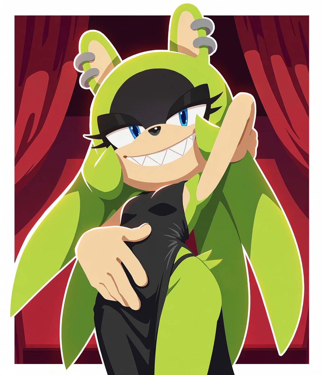 bonsoirdude's tweet photo. Can't get enough of Surge in cute little dresses... she only wears them for Sonic though 🙄. #surgethetenrec #sonicthehedgehog ~ai https://t.co/iQG0I9KrKD