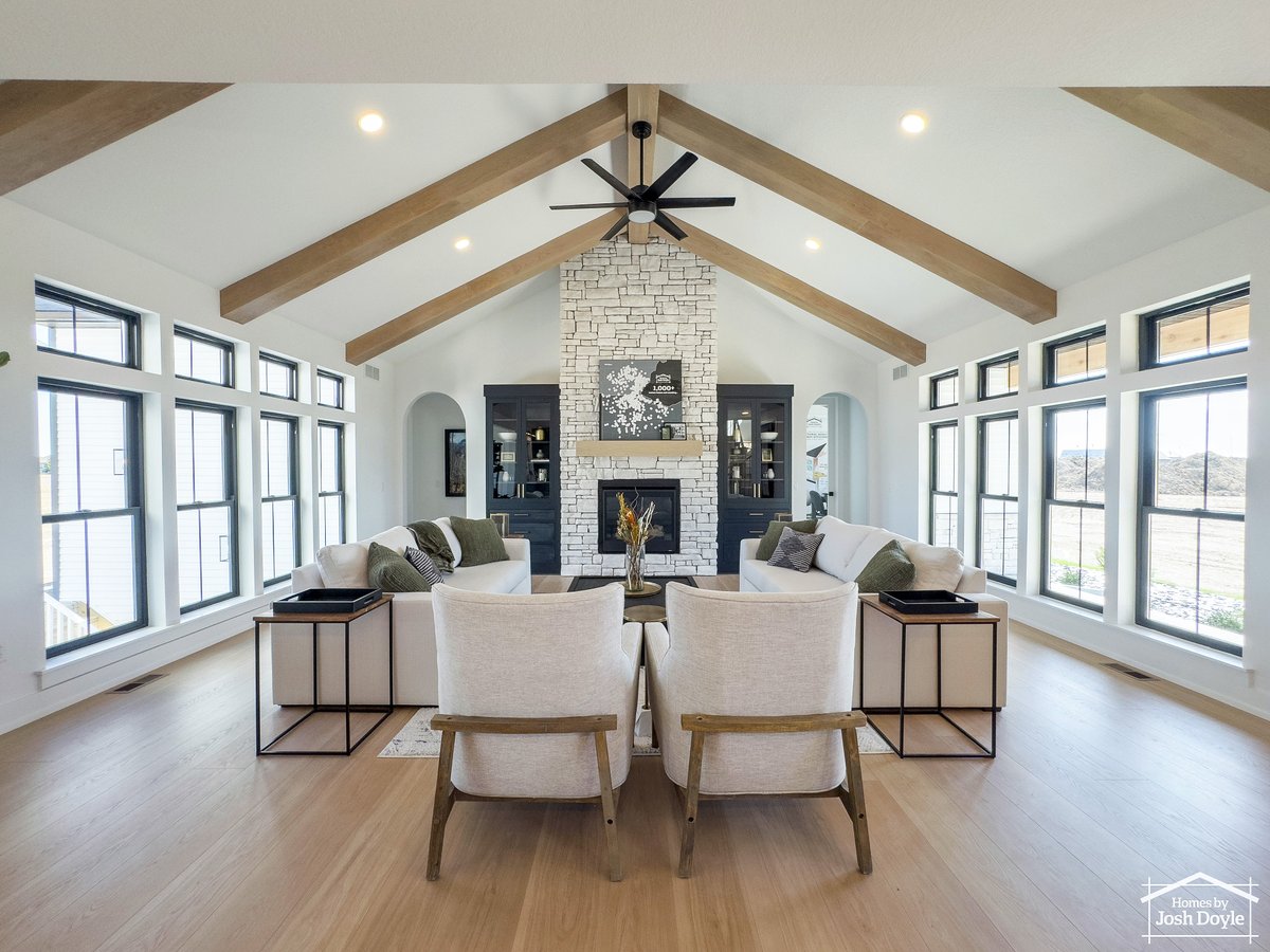 JoshDoyleHomes's tweet photo. SINGLE SITE SHOWCASE
August 8th – August 16th, 2026

6 Fully Furnished Luxury Model Homes • ONE Location
Telluride Subdivision | Monclova, OH
The Marie – 3,740 Sq Ft | 5 Bed | 4.5 Bath  •  1 of 6 at the Single Site Showcase

Cathedral ceilings with exposed beams, floor-to-ceiling fireplace, sunroom with its own fireplace, spectacular main-floor master, bonus room upstairs, and a fully finished basement with bedroom, bath, kitchenette + hidden room.
Two large porches, covered patio, and sunken courtyard for incredible natural light.
See this beauty (and the other five models) August 8–16 in one convenient location.
For more information visit our website.