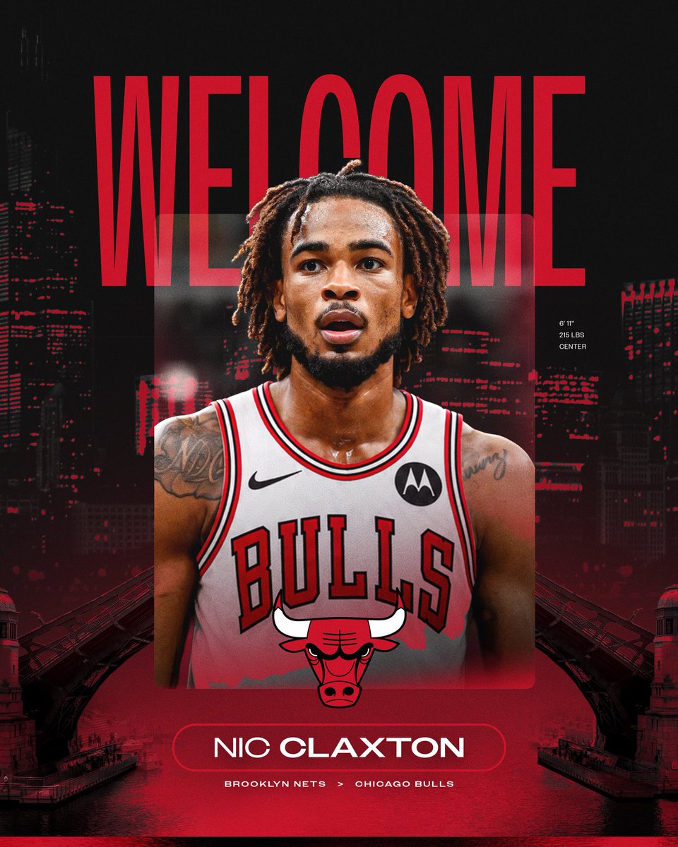 UniversBulls's tweet photo. 🚨 OFFICIEL ! Nicolas Claxton est un joueur des Chicago Bulls !! 🇺🇸

Le trade a enfin été résolu après une longue période d’attente.

Bienvenue Nic’ !!! ❤️

🗞️@chicagobulls https://t.co/XesIvAIrnV