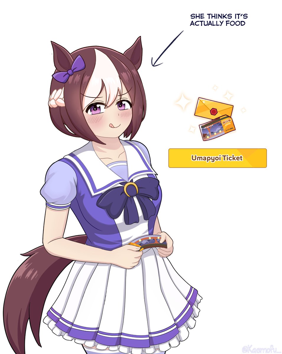 Kaemofu_'s tweet photo. The Umapyoi Ticket! 

Sankyu @ele_super_bean for your request (´ω｀)

(Waaah...Since i was up all night drawing i did a few opsies with the layers and didn't notice until now so embarrassing!! (Ｔ▽Ｔ)) i also posted no description!! https://t.co/BSNcU5eS57