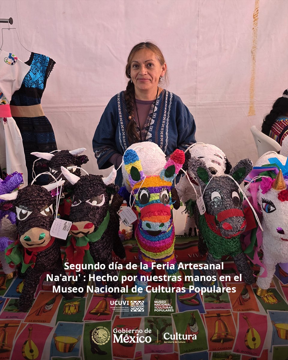 MNCP_DGCP's tweet photo. Continúa la Feria Artesanal Na'aru': Hecho por nuestras manos

Recorre los módulos de artesanas y artesanos que comparten su trabajo, técnicas y tradiciones. 

La jornada incluye taller de bordado (13 h), pasarela de textiles (15 h) y concierto con AuiKal (17 h).
🎟️ Entrada libre https://t.co/HdSBTfUabk