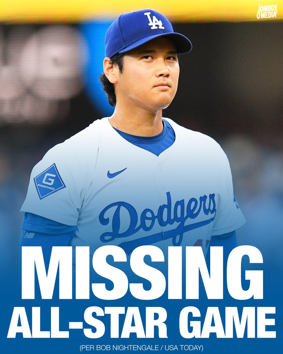 TalkinBaseball_'s tweet photo. Shohei Ohtani will miss the All-Star Game due to an inflamed knee and will not be pitching in tonight's matchup against Arizona https://t.co/DXS1DQzrI4