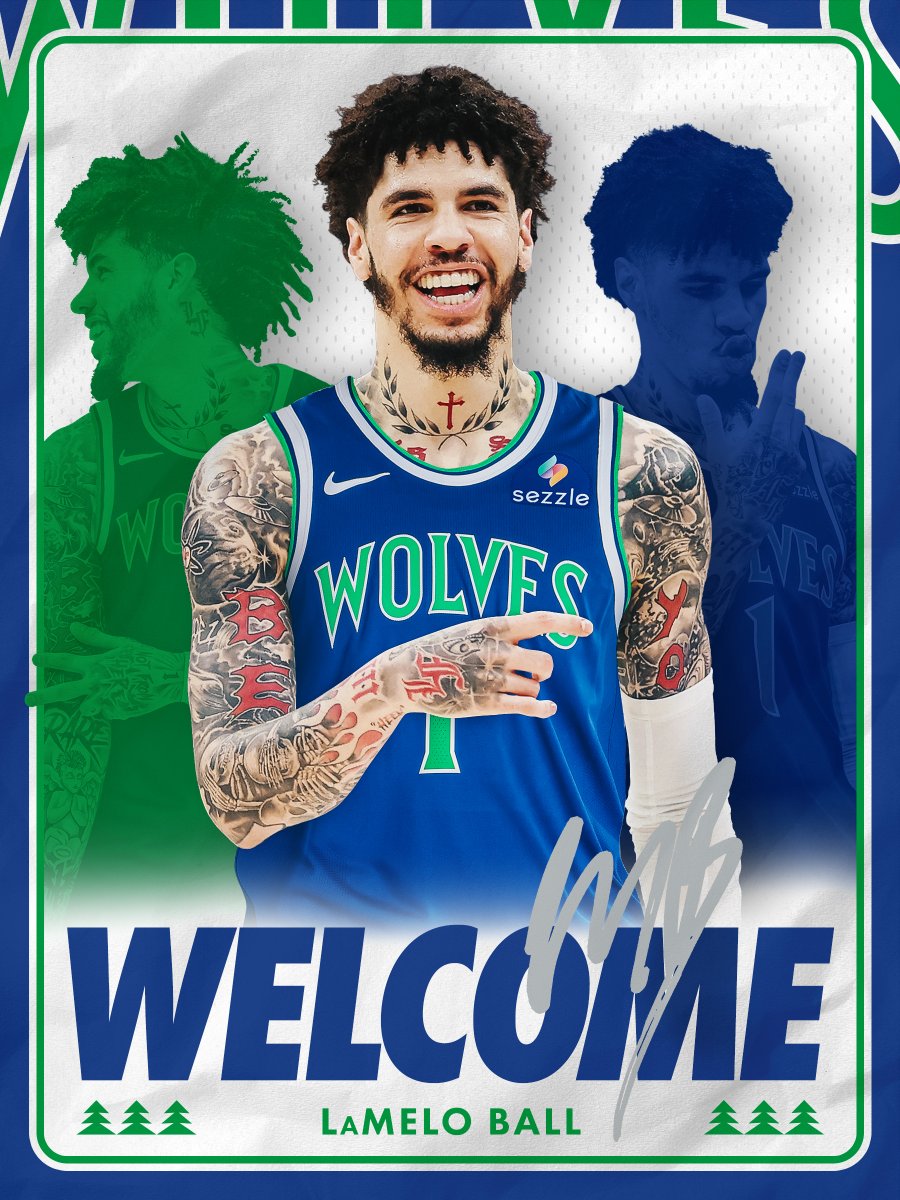 Timberwolves's tweet photo. WELCOME TO MINNESOTA, MELO 🐺 https://t.co/6CBzzI1a1p