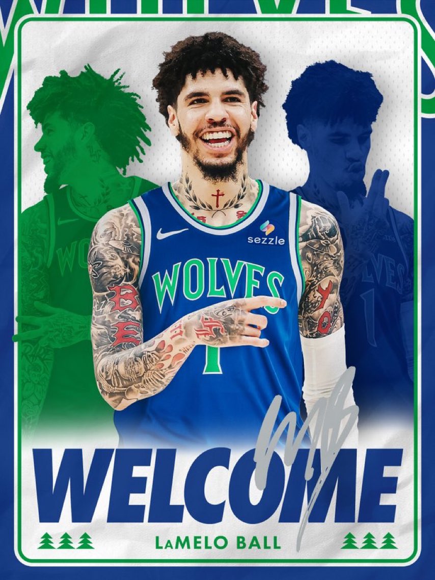 SleeperTWolves's tweet photo. The Lamelo Ball trade is now OFFICIAL 🔥

Welcome to MN Lamelo, let’s rock 🛸

Graphic: @Timberwolves https://t.co/s7SE9bciIz