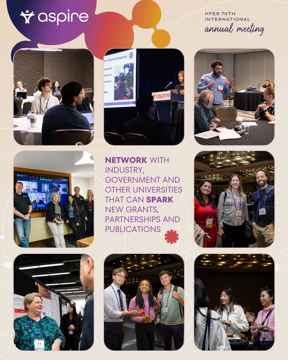 HFES's tweet photo. #ASPIRE26 is our chance to gather the global human factors and ergonomics community under one roof at the Grand Sierra Resort in Reno. If you want to lock in the lowest possible registration rates to be there in person, you have just 3 days left to save. https://t.co/Ims5tksj8S https://t.co/OyfwAIjNuZ