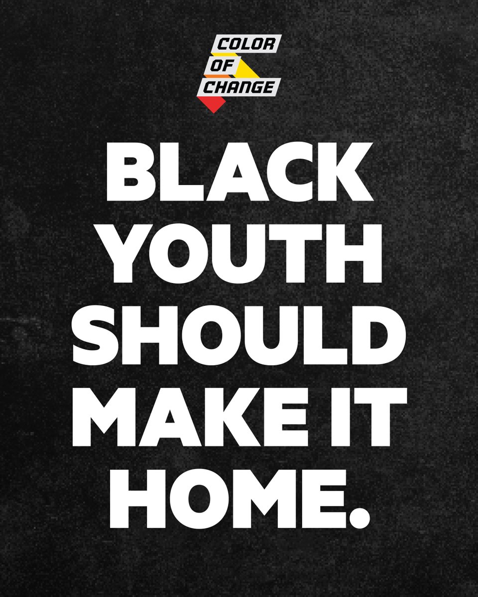 ColorOfChange's tweet photo. Black youth deserve safety – PERIOD.

We've seen this before: a young Black person simply enjoying time with friends only to be targeted for who they are, for what they look like.

We see the violence targeting our communities and recommit to fighting back at every level. https://t.co/NqzbC3rkdy
