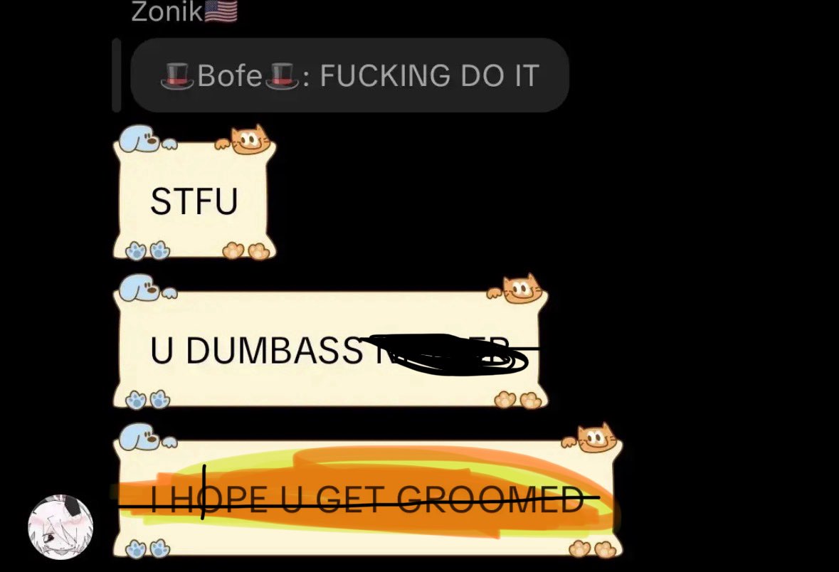 xzm810's tweet photo. @ii_coffeebean  is a pedophile, racist, sending nsfw in a gc full of minors she is kaaatieisgod, and loves drawing cp and incest and it is rainy https://t.co/wcc7WxISBU
