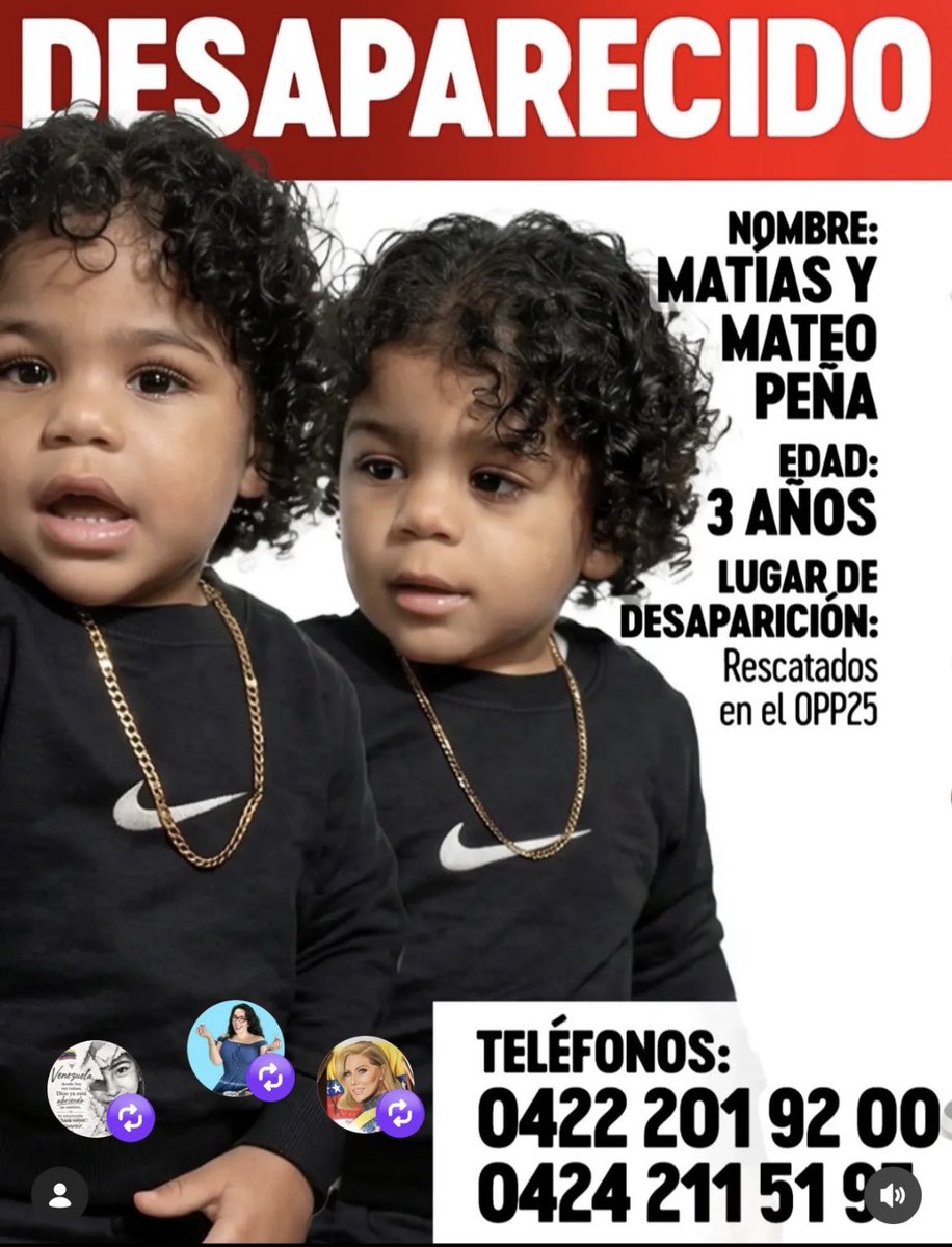 raulrivas05_1's tweet photo. Hay qué difundir lo más posible esta foto. Alguien tomó a estos gemelos y no sabemos con qué intención. Es probable que hayan sido separados para despistar a quienes los buscan. Estén atentos si algún vecino aparece con un nuevo “nieto” o “sobrino”.  Por favor ayudemos a encontrarlos.