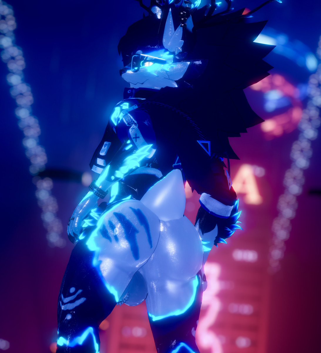 FloofDoggo1's tweet photo. Care to join me in this neon city light~ https://t.co/E4nvoDtc5G