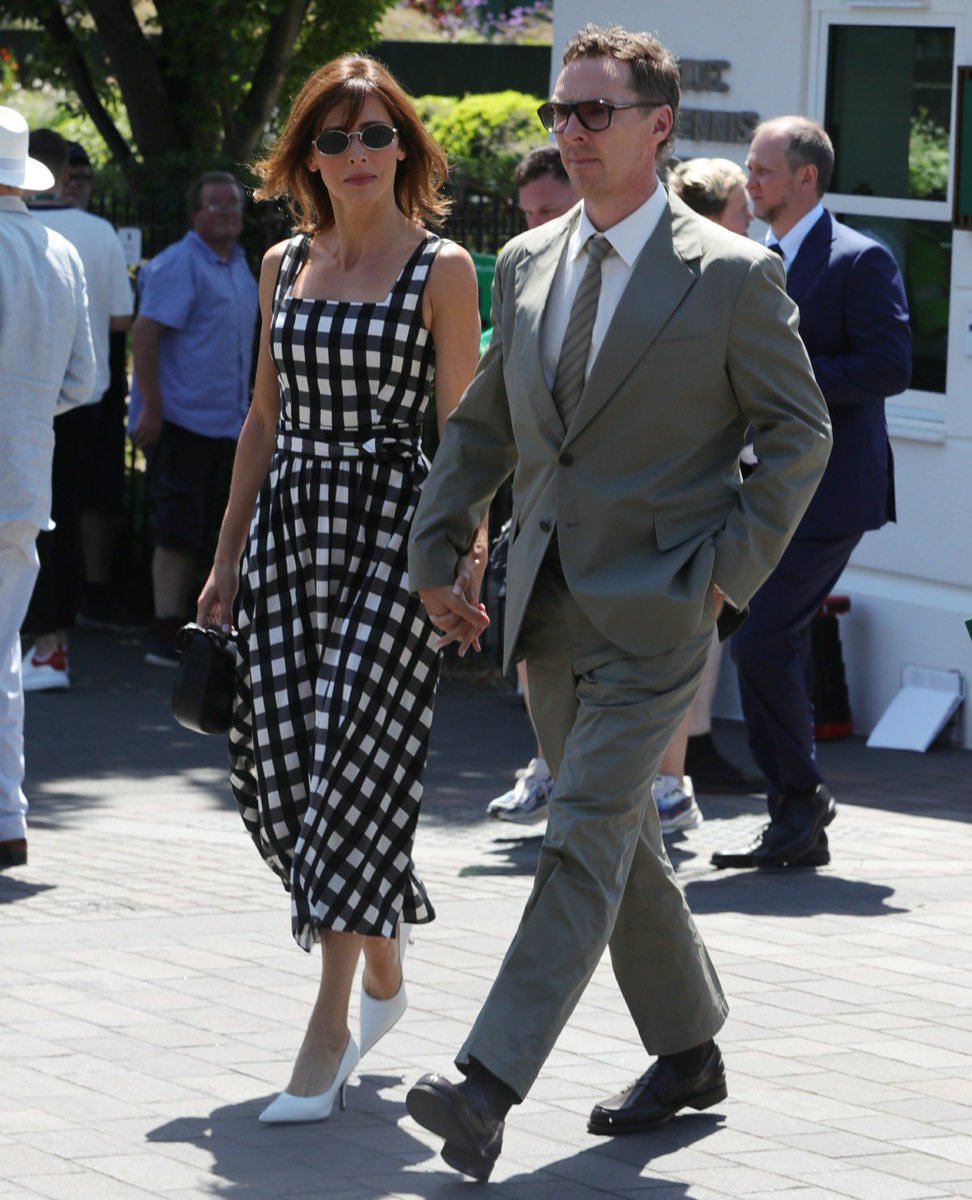 ingek73's tweet photo. @KaiseratCB does she read @celebitchy?!?! I was like hey that dress looks familiar: ‘Also attending Wimbledon today: Benedict Cumberbatch and his wife Sophie Hunter(batch). This gingham dress is maybe the best thing Sophie has ever worn? I absolutely LOVE this on her.’ #copykate https://t.co/o5zB3qVTDV