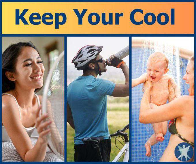 DHSWI's tweet photo. It’s a hot one out there!
✔ If you start feeling overheated, weak, dizzy, nauseated, or have muscle cramps, you could be sick from the #heat.
✔ Move to air conditioning if possible, drink water, take a shower, or #CoolOff with a wet washcloth.
➡ More: https://t.co/rs89N5DY6m https://t.co/gak1iSWvwU