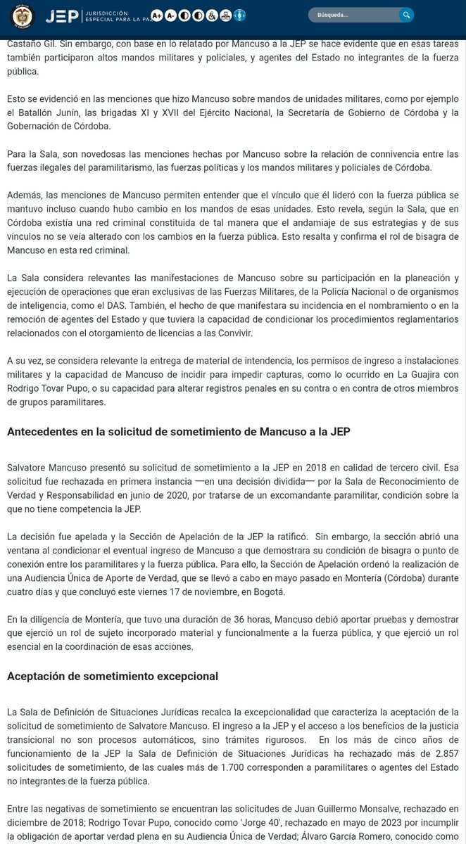 MYB29516746's tweet photo. @edrotuga1 @codiguillos la JEP hizo una triangulación y cruce de información usando las PRUEBAS y SOPORTES que él mismo aportó Concluyeron que hay elementos "efectivos y suficientes". No es un chisme de pasillo, El sometimiento no fue un regalo, fue el resultado de una auditoría forense judicial. https://t.co/R3QSzCA1Ms