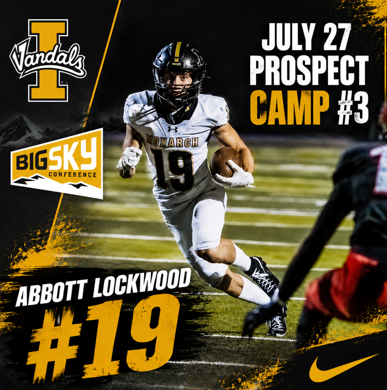 Abbott_L_19's tweet photo. Ticket booked to Moscow, ID for Idaho Vandals Football Prospect Camp. #GoVandals ✌️’s
 
6 Offers 
1st Team All-Conference Offense (SLOT)
2nd Place CO State Meet 10.50 100m (school record)
All-State 1st Team 100m 2026
Max Preps 3 x Player of the Game
NIKE Outdoor Nationals Invite 100m
Under Armour National Invite 100m
Prep RedZone Prospect List Colo
Six Star Football Prospect List Colo
CO Prep Top Offensive Athletes Colo
SoCal Showcase Prospect Camp Invite
YAA Regional Exposure Camp Invite

@CoachBegnal @CoachCross2 @CoachEndsley77   @CoachJCooper5 @CoachJDJohnson @CoachShoeUI  @CoachSTreadwell @CoachTFord @jake_cox22 @emily_scrupps @tyler_paopao @VandalFootball 

@Coach_Nai @CoachRMatthews @RWCPhins1
@AlPopsFootball @RobertLDavisIV @SidelinePreps
@CoachBigPete @mohi_football @CoachClayWhite
@CoachAK_Power @TRHP6 @SchwartzAthSpot
@warriorqbcoach @Tanner4Gentry @Steveusc
@MarcKulkin @coachwes_23 @MattT8Scouting
@CoPreps @sixstarfootball @mosesk225
@PrepZoneCO @GHoward_Scout @BrandonHuffman
@PGregorian @ttherzog @JReyes_NP @FCS_Northeast