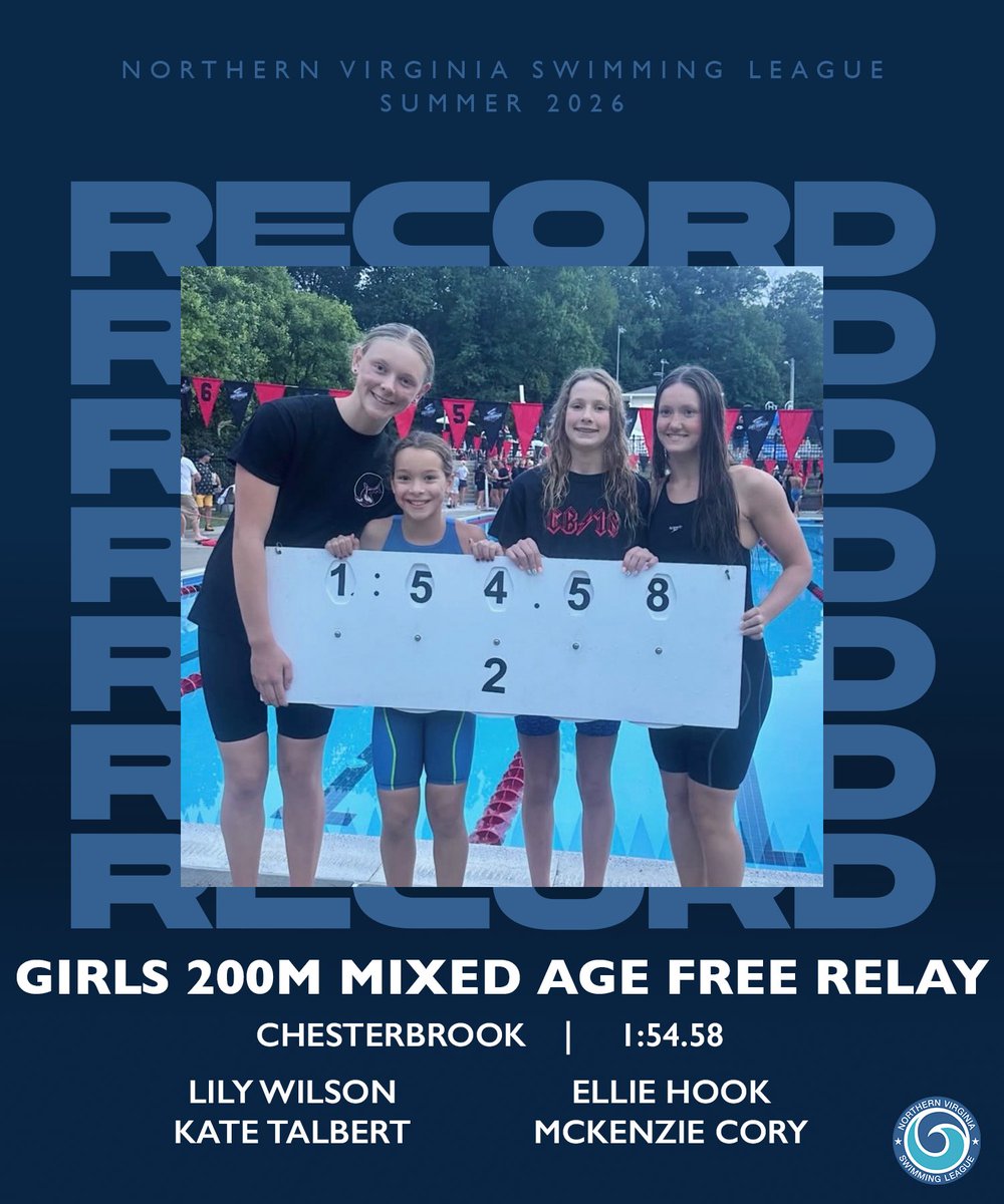 swimNVSL's tweet photo. The first NVSL records have been broken!! Congratulations to all swimmers!! #swimming #summerswim @swimswamnews https://t.co/i6wfR9KBua