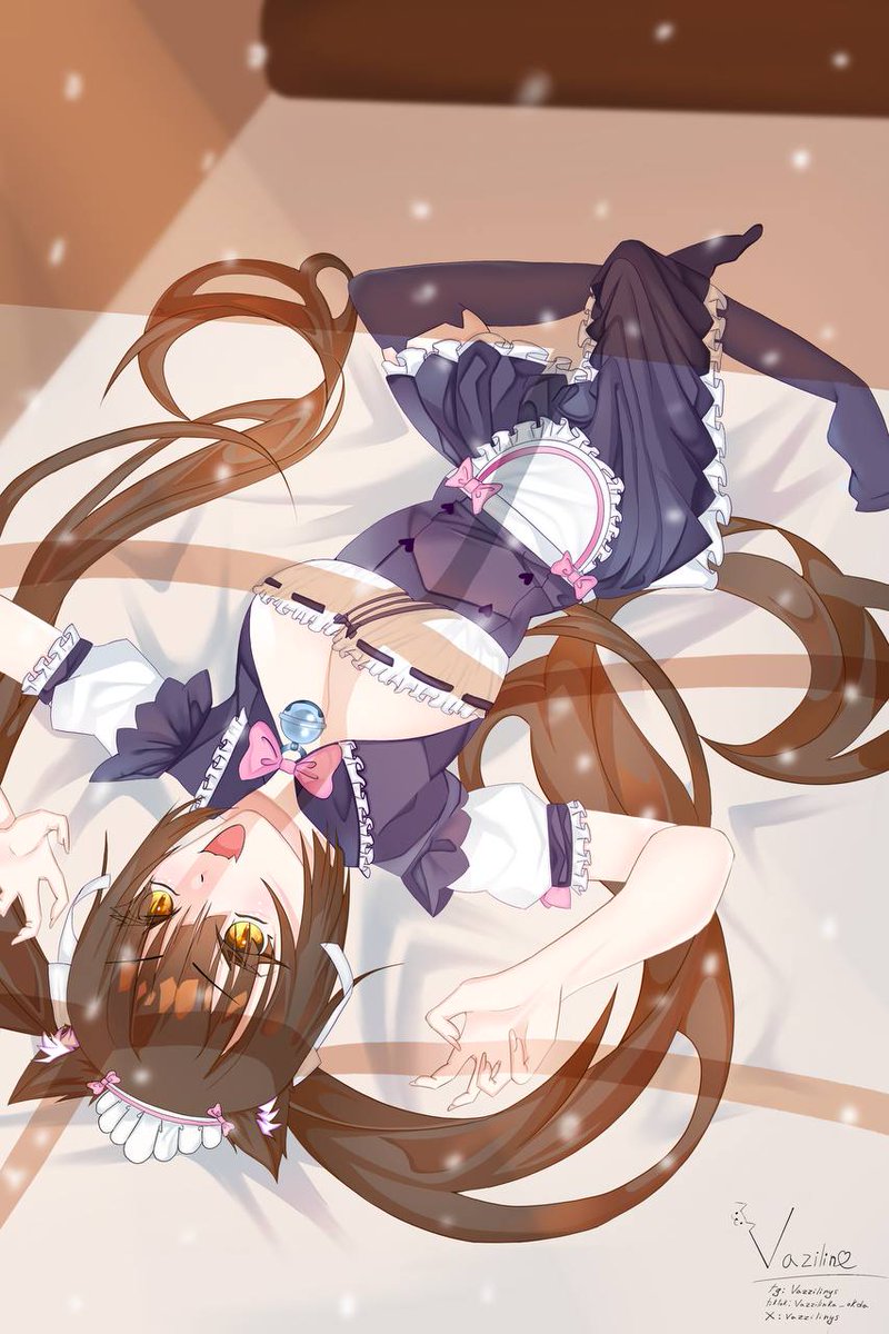ଘ(❁•̀ 3 •́)━☆*✲⋆ #ネコぱら #nekopara #chokola #neko