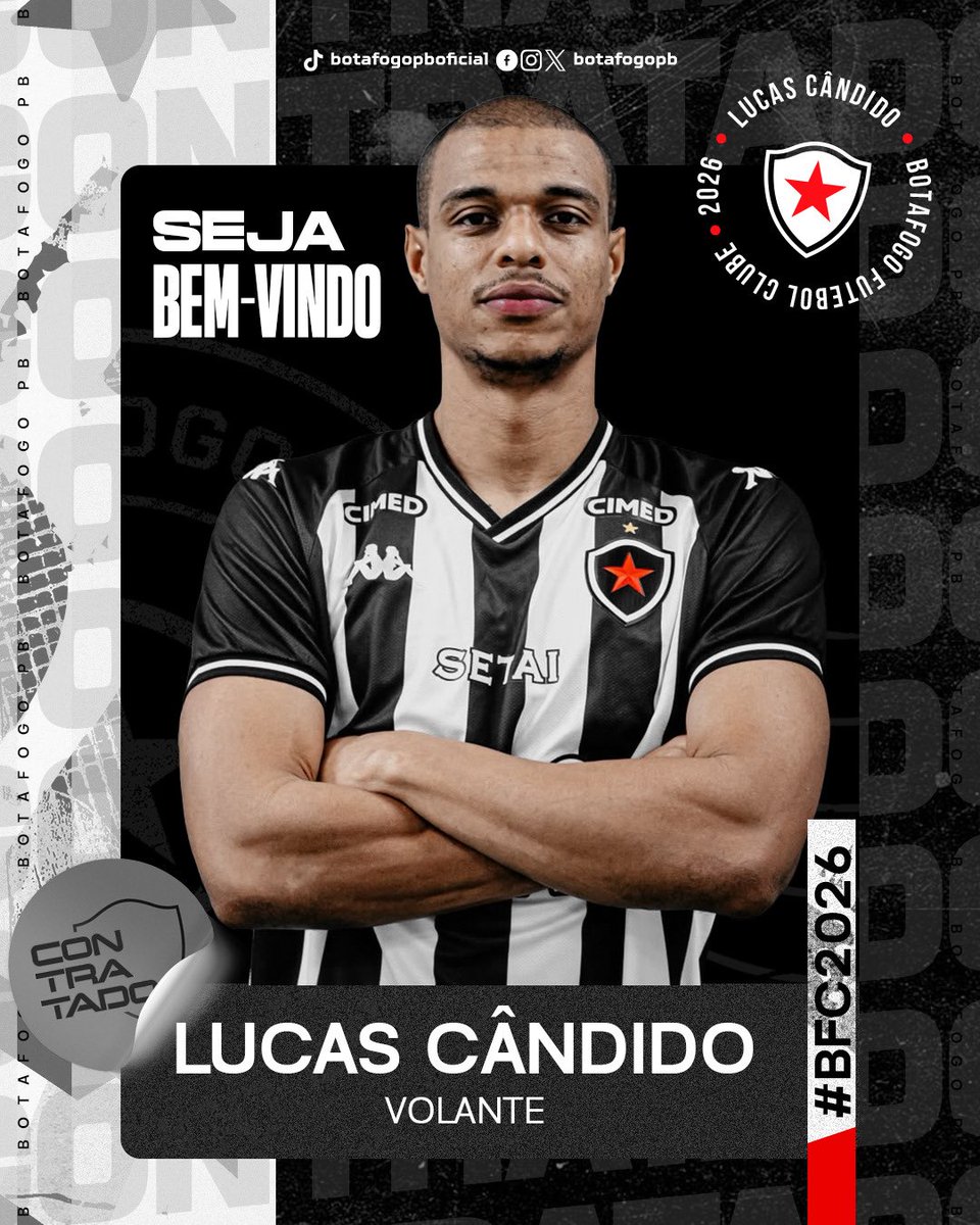 BotafogoPB's tweet photo. Reforço chegando no maior da Paraíba! 🔥
 
O Botafogo-PB acertou a contratação do volante Lucas Cândido para reforçar o elenco Alvinegro da Estrela Vermelha na sequência da temporada.

Presente na campanha do acesso da Ponte Preta, Lucas chega para unir forças ao Belo 🔥 https://t.co/pyGlATWJqJ