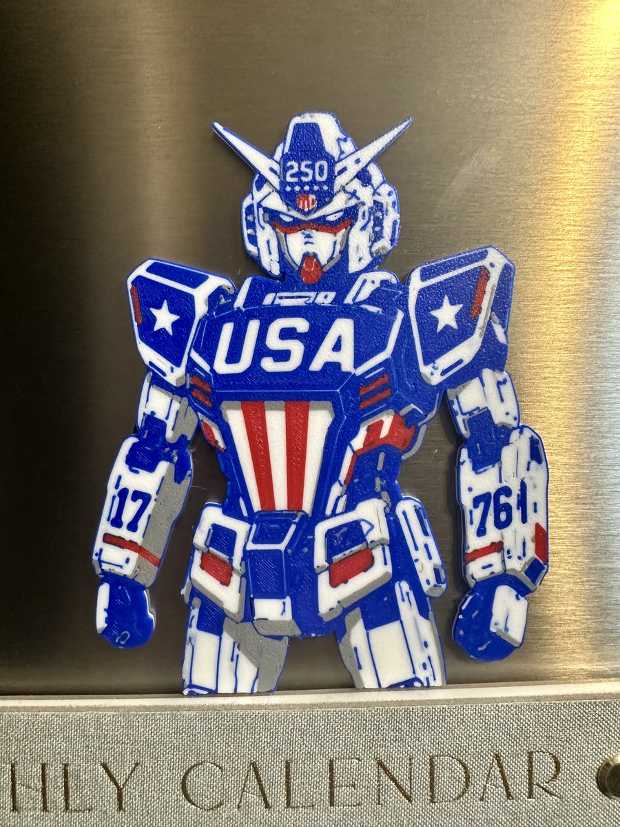 AK90Gundam's tweet photo. Shout out to @wicked_ninja123 for the 250 America Gundam Magnet! Looks sick! 🔥🔫 🇺🇸 🦅 ￼￼￼￼￼￼￼ https://t.co/pzrZ0qqjA6