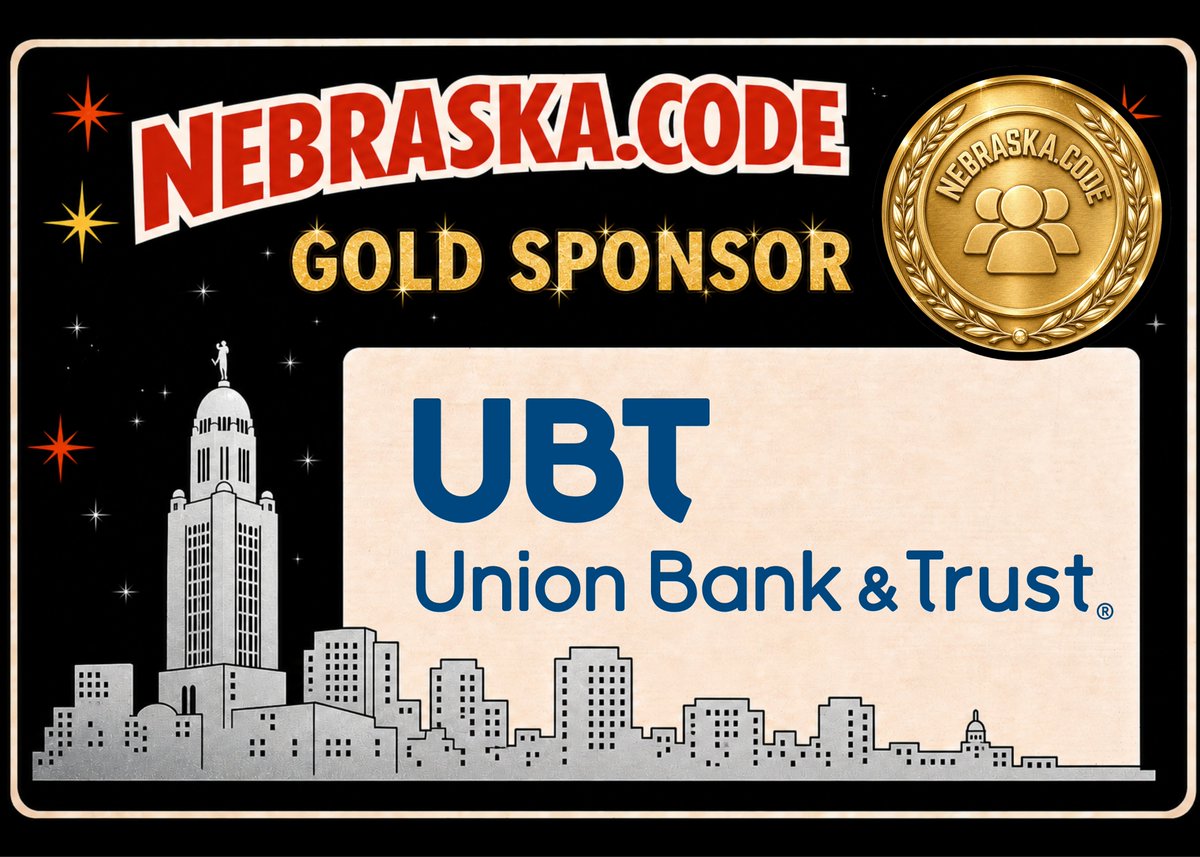 ConferenceNE's tweet photo. THANK YOU to @UnionBankTrust or sponsoring Nebraska.Code() this year!

Come say HELLO July 23rd &amp; 24th and check them out here:
https://t.co/SJho6jon1j

#UnionBankAndTrust #TechCommunity #Sponsor https://t.co/b0apDKwkYn