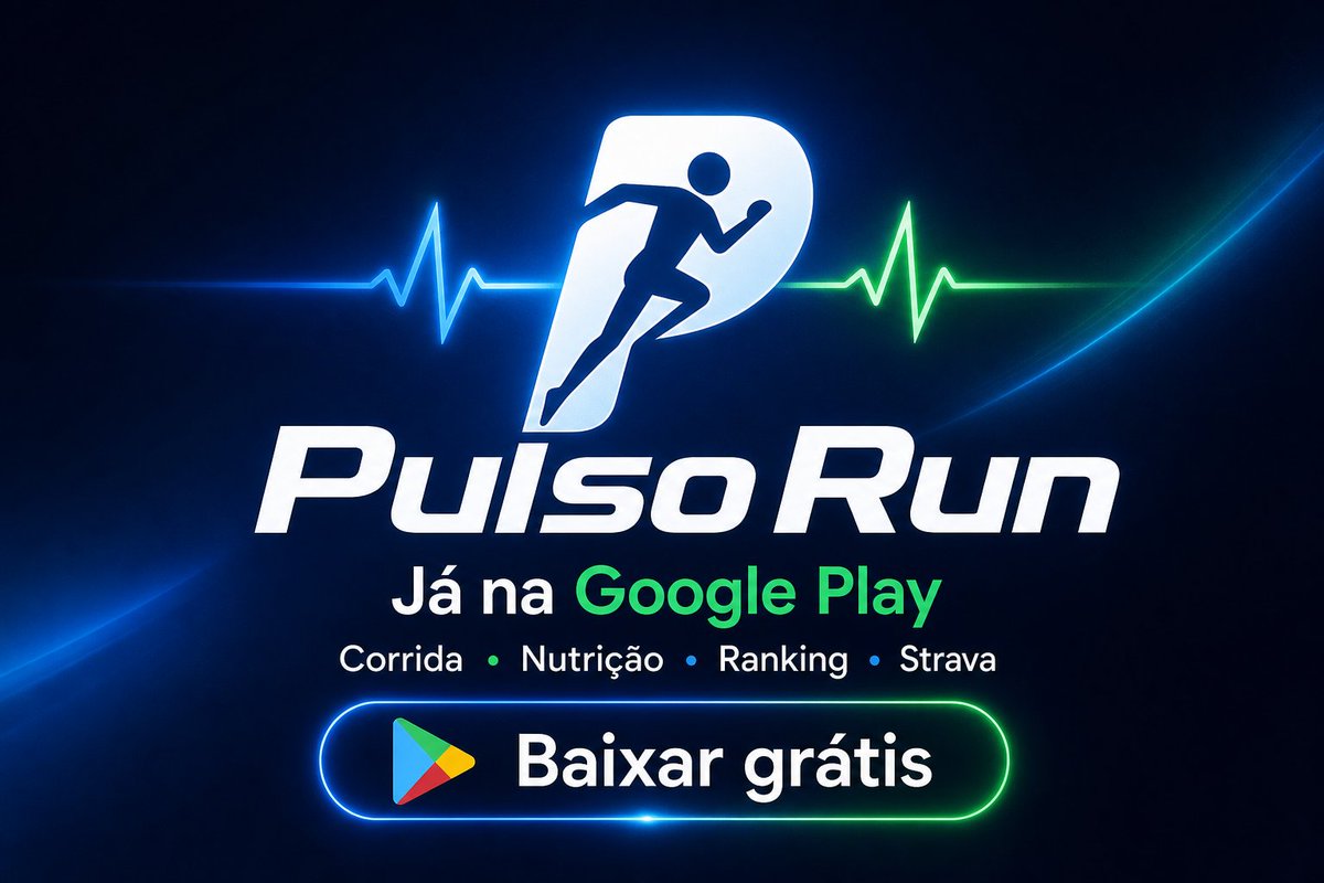 PULSOEcosystem's tweet photo. Pulso Run saiu na Google Play 🏃‍♂️Corrida com GPS, ranking mensal, Strava, diário nutricional e treino — tudo no mesmo app. Android · grátis para baixar · 7 dias de trial premium 📷 https://t.co/RxXYr7dtBb https://t.co/LYMJ7IiYUW