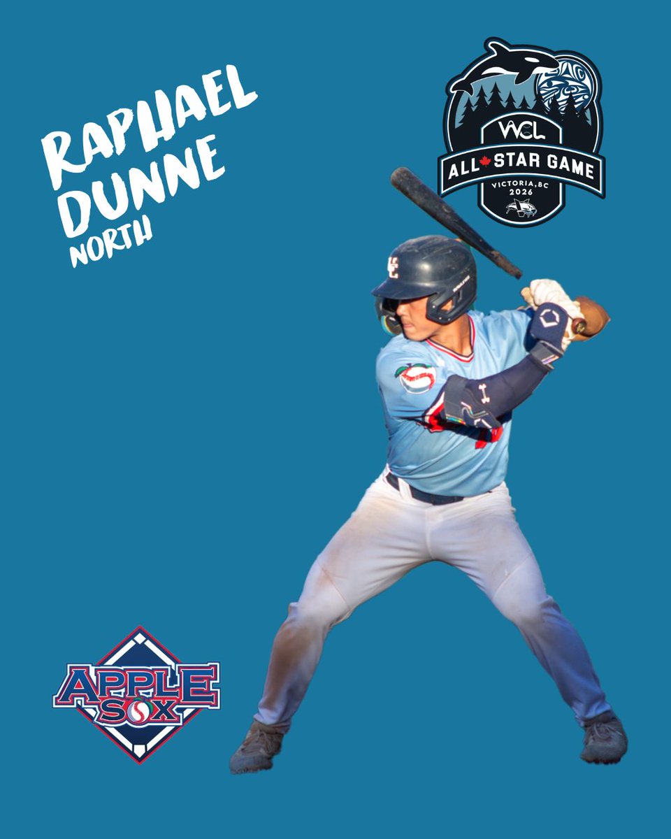 WCLBaseball's tweet photo. ⚾️NORTH ALL-STAR HITTERS: @AppleSox are sending phenom Raphael Dunne (@UCSDbsb) to Victoria next week, not to mention @ZagBaseball(ers) Landon White and Kainoa Santiago. Good preview for what these guys might do next year, @pac12 fans!🌟#WCLAllStarGame https://t.co/7sOaKmChxq