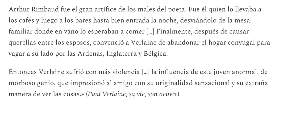 ___cd9's tweet photo. entre los trabajos inconclusos d “accidente nocturno” q jamás publicaré: hace 155 a��os paul verlaine conoció a arthur rimbaud; según edmond lepelletier, escritor y amigo d verlaine, rimbaud, con apenas 16 años, fue el “satánico acompañante” q guió al poeta a su perdición: https://t.co/2rR3TDumU7