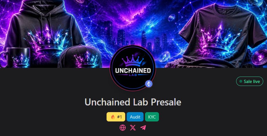 pinkecosystem's tweet photo. 🔥We are happy to have Unchained lab currently hosting their presale with us on #Pinksale! 

🚀The $ULAB utility and platform are already LIVE and fully functional, giving Web3 projects and communities everything they need to launch their own custom merch collections without holding inventory, managing production or handling logistics. 👑 

🏆 The utility is already here. The website is already live. The revenue model is already built. 

👇 Sale live:
https://t.co/aY0qtsQl0H