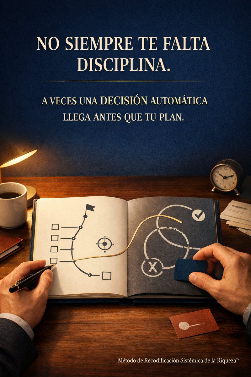 vlogAdrianMacia's tweet photo. 🔍 Muchas veces sabemos exactamente qué necesitamos hacer.

Tenemos un plan.

Una meta.

Una lista.

Incluso entendemos las consecuencias de seguir postergándolo.

Pero cuando llega el momento de actuar, aparece otra decisión.

Una decisión más rápida.

Más conocida.

Casi automática.

Entonces hacemos lo de siempre y pensamos:

“Me falta disciplina.”

Pero quizá la disciplina no explica todo.

Una persona puede tener claridad y, aun así, repetir una decisión cuando se activa el miedo, la culpa o la necesidad de proteger un vínculo.

Por eso, antes de exigirnos más fuerza de voluntad, puede ser útil observar:

¿Qué se activa justo antes de abandonar el plan?

🔍 No siempre te falta información.

A veces existe una decisión automática que llega antes que tu decisión consciente.