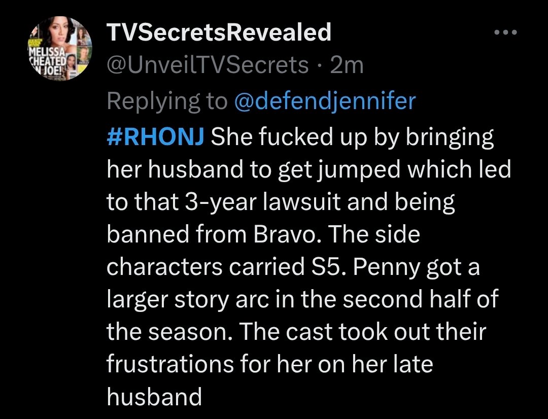 LOONEYLOOUIE's tweet photo. What's even more fucked up is why he got jumped in the first place 💀 Teresa was out here playing puppet master, feeding Penny and her man tea on the entire cast so they could go for the jugular while she kept her hands squeaky clean 🪦 Same sneaky shit she pulled with the bloggers who exposed her ass last season! #SNAKE #RHONJ