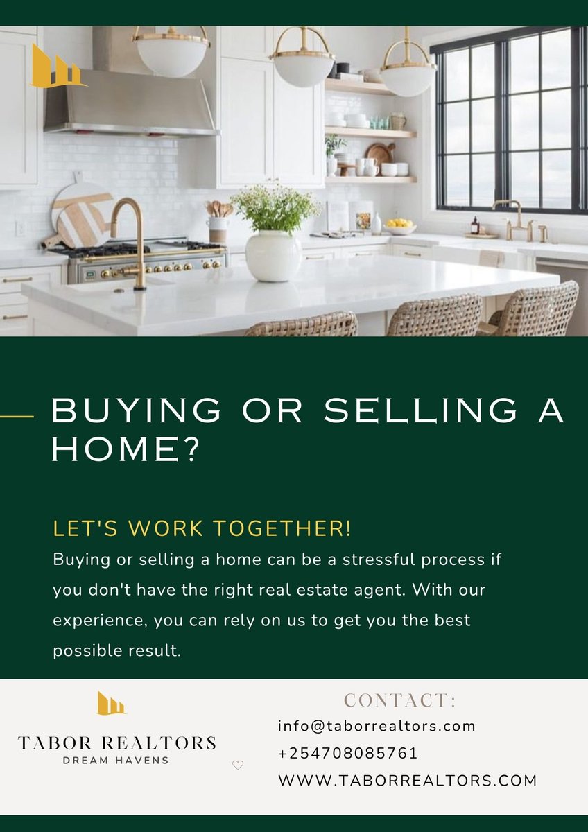 NiaRealtors's tweet photo. Buying or Selling a Home? Let's Work Together!
Whether you're searching for your dream home, selling your property, or investing in real estate, Tabor Realtors is here to make the process smooth, transparent, and rewarding.
📞 Contact Tabor Realtors today and let's get started. https://t.co/HHEthGrYHq