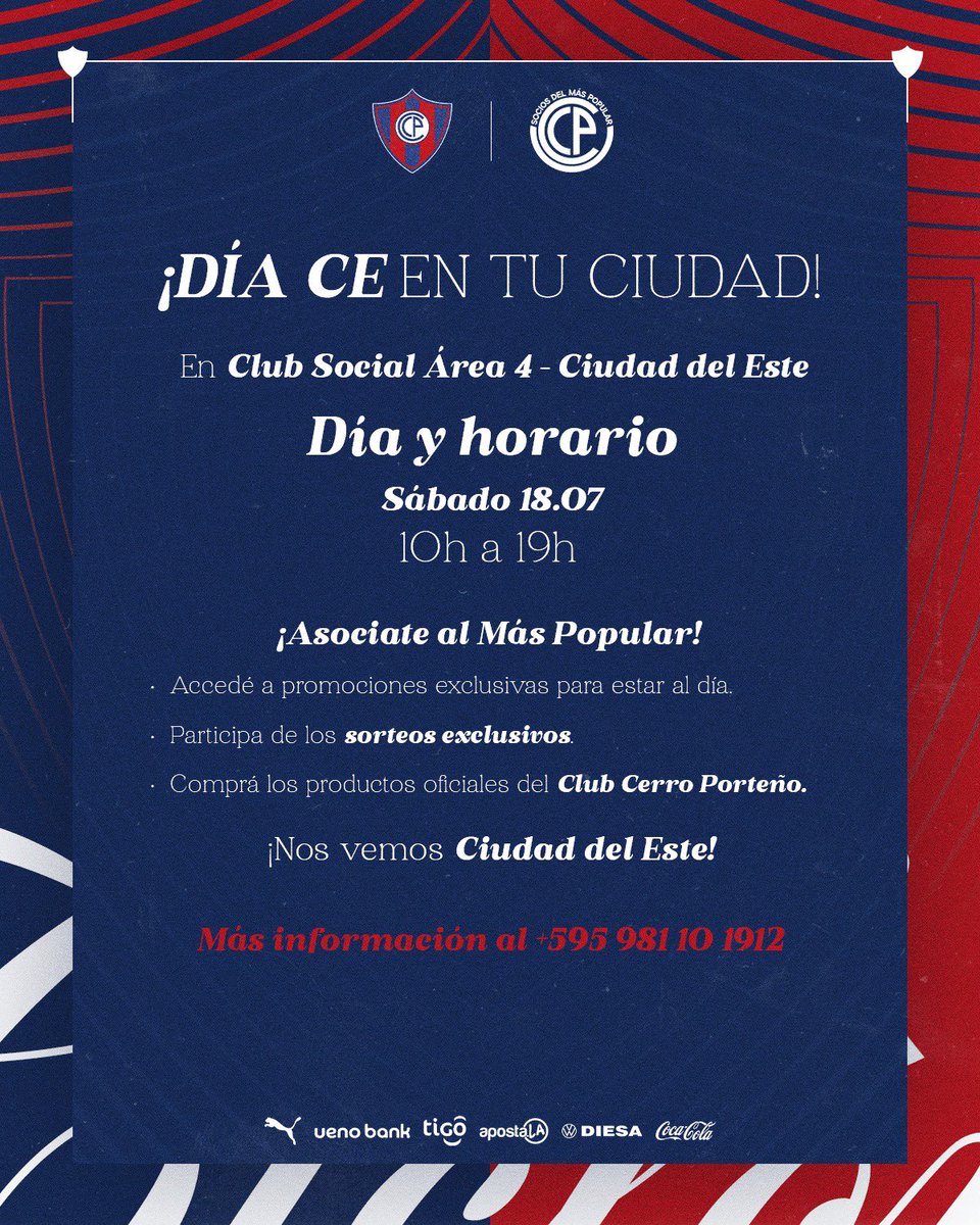 Area1912's tweet photo. Atención queridos Hinchas de
 CDE - HERNANDARIAS 

y alrededores. 

Desembarco en Alto Paraná

Vamos Ciclón 🔵🔴

@SociosCCP @Danymacica @fedearea4 https://t.co/TPFQ80NVBO