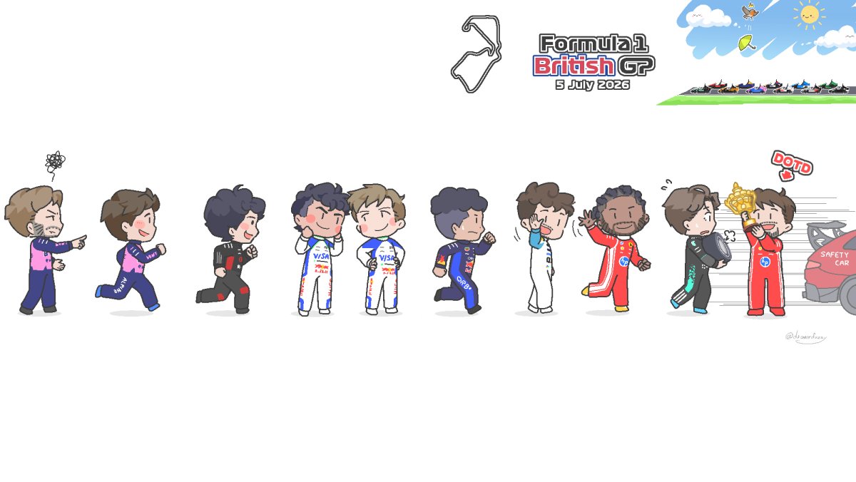 drawnfuzzy's tweet photo. British GP ! #BritishGP https://t.co/MnsDs8t1hv