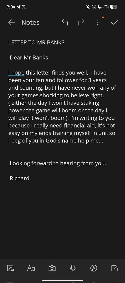 WorkerLarr68190's tweet photo. @Mrbankstips LETTER TO MR BANKS https://t.co/QG8uiNtlrr