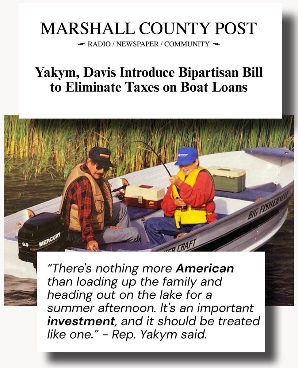 RepRudyYakym's tweet photo. Proud to introduce the Boat Loan Interest Deduction Act with @RepDonDavis.

This bill is simple: if you’re paying interest on a boat loan, you should be able to deduct it.

As the congressman representing a district that builds some of the finest boats in the country, I hear from manufacturers and families alike about what this relief would mean.