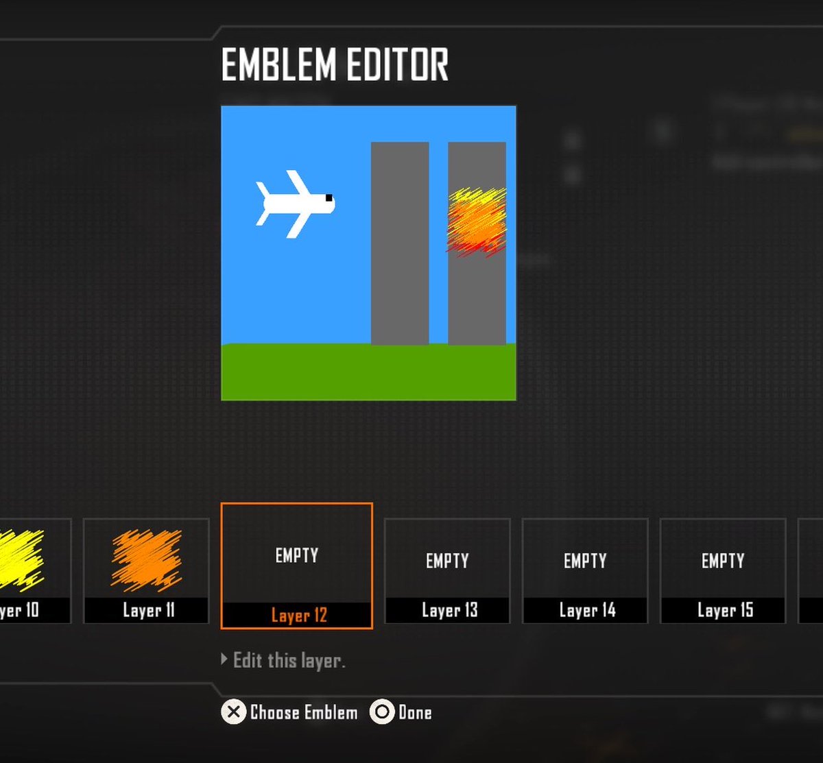 JakeSucky's tweet photo. Black Ops 2 emblem editor going just about as expected https://t.co/Hss1aO8SGh