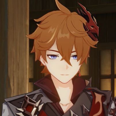 inkotani's tweet photo. I love whenever Childe does an expression like these and his eyes look sharp https://t.co/yvDfxHu6gB
