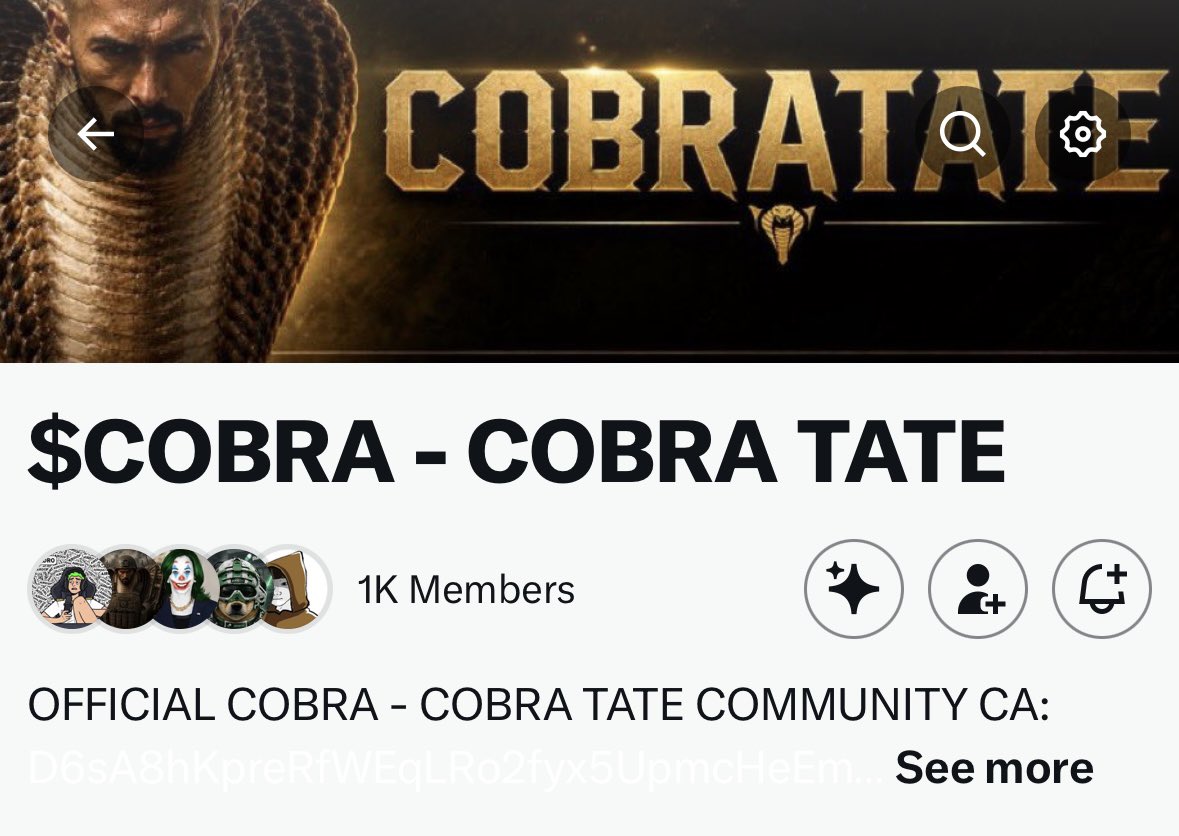 $COBRA TATE tweet media