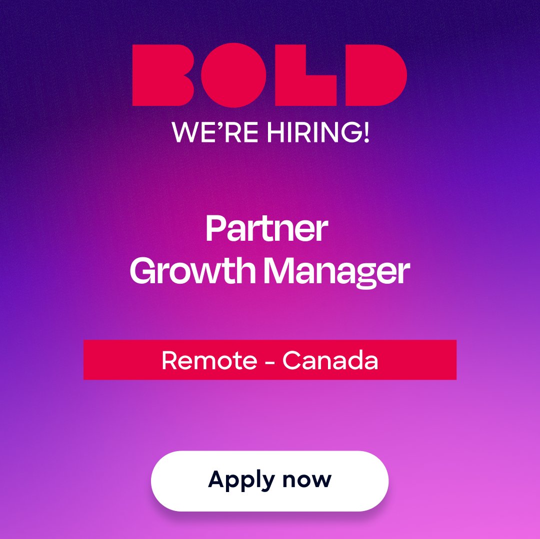 bold_commerce's tweet photo. We’re Hiring 🙌

We’re looking for a Partner Growth Manager at Bold Commerce to help us launch and scale the agency partner channel for our newest innovation: rePete!

Ready to drive serious growth and future-proof e-commerce businesses? Apply below! 👇
https://t.co/HNO9yAuXWl https://t.co/rIy6IaP49h