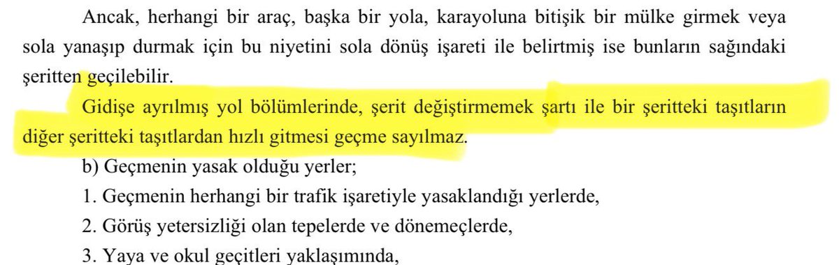 mb3807's tweet photo. @BurakSahin75628 @ZamHaberAjans Sana şimdi mala anlatir gibi anlatıyorum 
Sollama diye bir şey yoktur. Halk ağzinda o laf var. Yasa olarak araç geçme olarak adlandırılir. Şerit degiştirmeden diğer aracın sağindan gelip geçersen bu geçme sayılmaz. Kural ihlali değildir. 
2918 sayili kanun madde 54 ; https://t.co/EehUodH2nP
