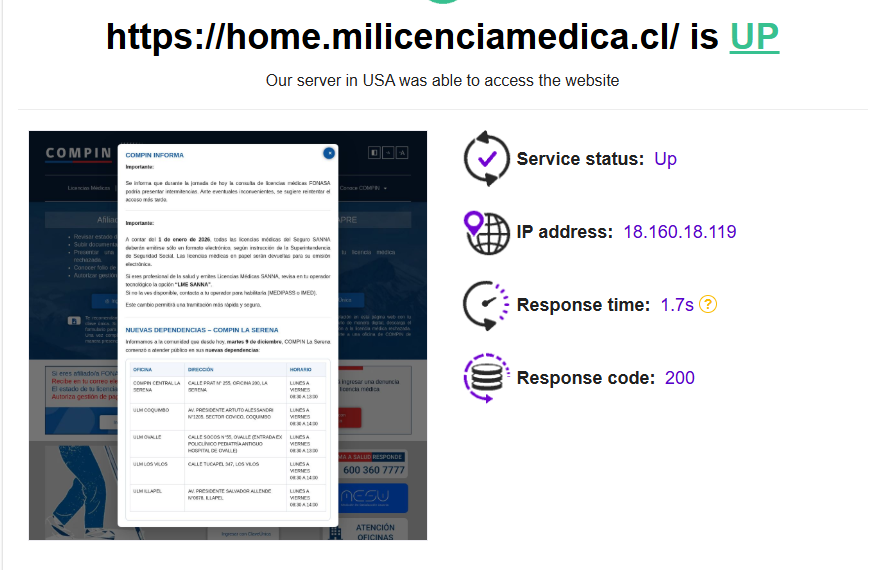 Salud_Responde's tweet photo. @_sbmb @ohpudu @ministeriosalud Buenas tardes
Tras realizar la revisión, reportes y utilizar comprobadores online, podemos confirmar que el sitio web que consultan se encuentra funcionando correctamente. 
Saludos cordiales https://t.co/zy6vyAof1u