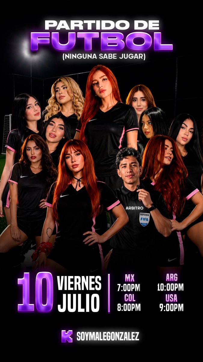 soymalegonzalez's tweet photo. Hoy un partido de mujeress, ninguna sabe jugar jajaja vamos a ver que pasa. Lo pueden ver por mi kick https://t.co/R8K0AGZOgI inicio a las 5 🇨🇴presentandoles a las participantes y a las 8 inciia el partido. https://t.co/jUED8KD4Vs