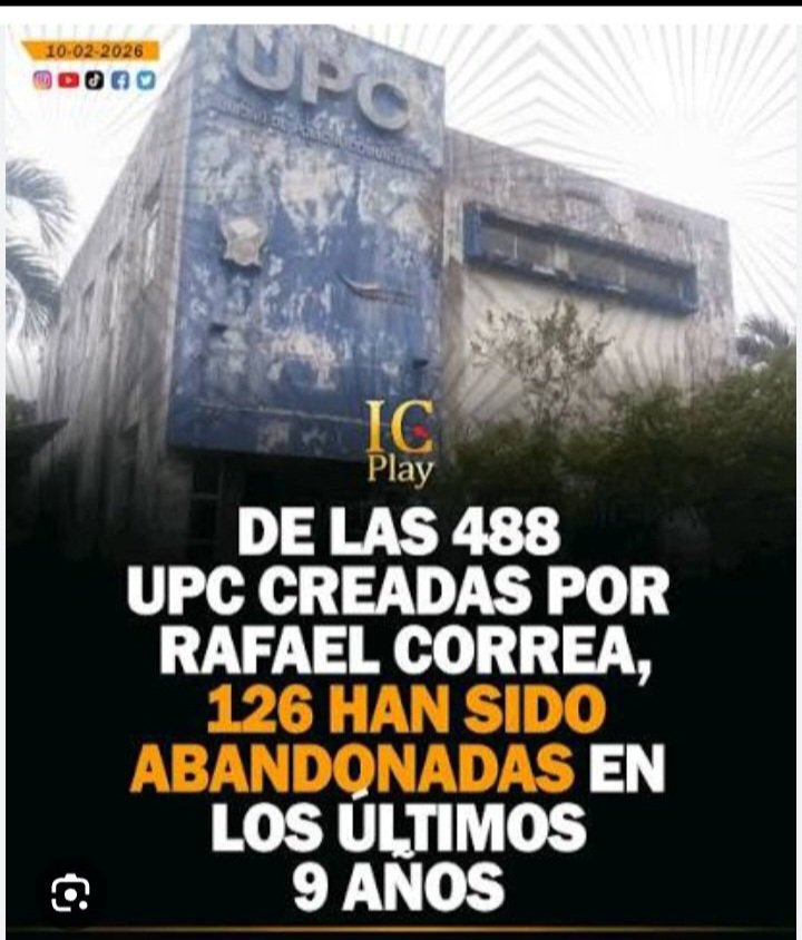 simontrufia's tweet photo. CUANDO NO SE ROBA.. LA PLATA ALCANZA..

DE LOS 488 UPC CONSTRUIDOS EN EL GOBIERNO DE RAFAEL CORREA..126 HAN SIDO ABANDONADOS POR LOS 3 ULTIMOS GOBIERNOS

Jose Julio Neira Aquiles Antonio Alvarez Guayaquil John Reimberg Extra y Ecopais https://t.co/cFHKzsiA8O