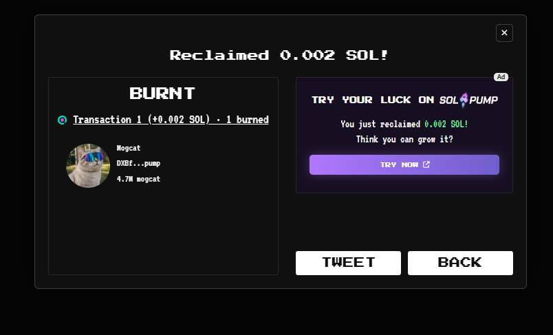 ZillaOnChain's tweet photo. 4.7 million more $mogcat burnt! we're only just getting started https://t.co/3V1PawL3mZ