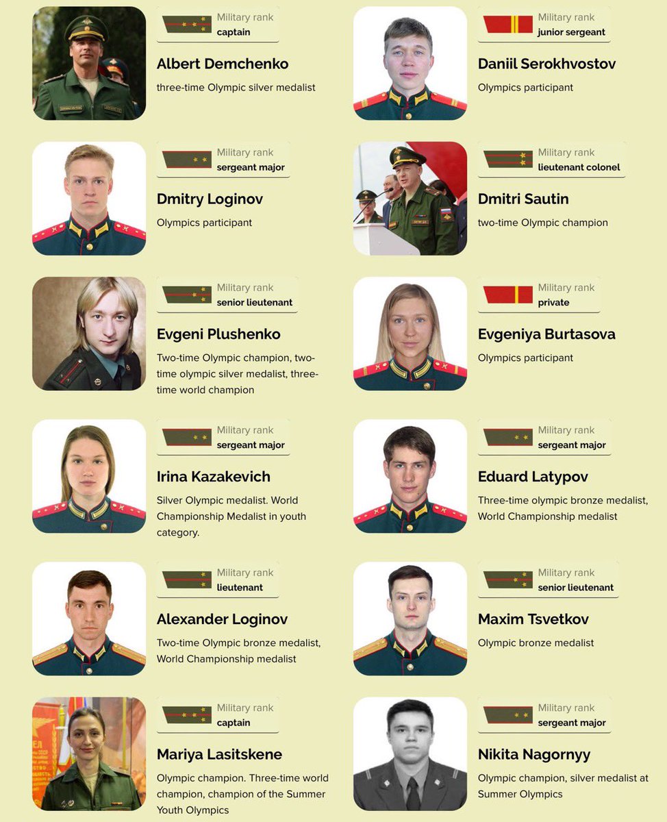 Beefeater_Fella's tweet photo. Is sport really outside of politics?

The Russian Olympic Committee is sponsored by the Russian Ministry of Defense, and almost half of the Russian medals at the Olympics in Tokyo were won by privates, sergeants, ensigns and officers from the Russian army, the Ministry of Internal Affairs and the Russian National Guard.
 The majority of Russian Olympic athletes are soldiers in sports uniforms.

And the pro-Russian Zimbabwean fuckwit #KirstyCoventry knew this when her predecessor handed over the brief - “Get Russia Back In The Olympics”. Her appointment was more than likely conditional that she would do this for Putin’s pal #ThomasBach