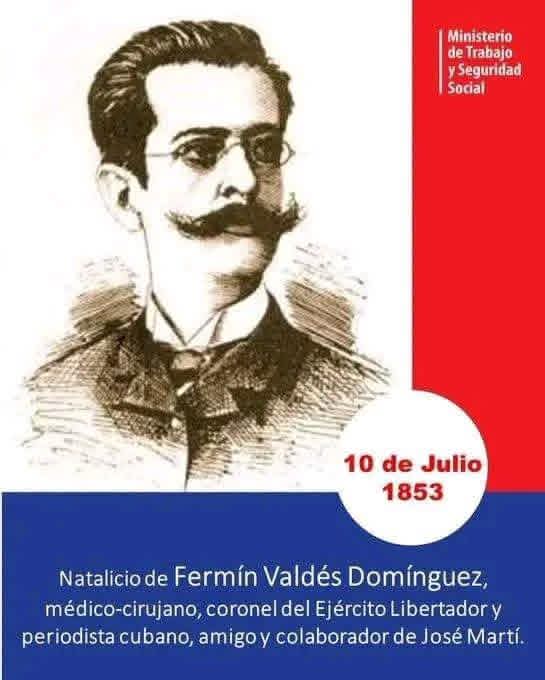 Gleybys1's tweet photo. El gran amigo de nuestro apóstol José Martí nació un día como hoy.Fermín Valdés Domínguez médico-cirujano, coronel del ejército libertador y gran periodista. 
#CubaViveEnSuHistoria https://t.co/BwHgYQB6Xp
