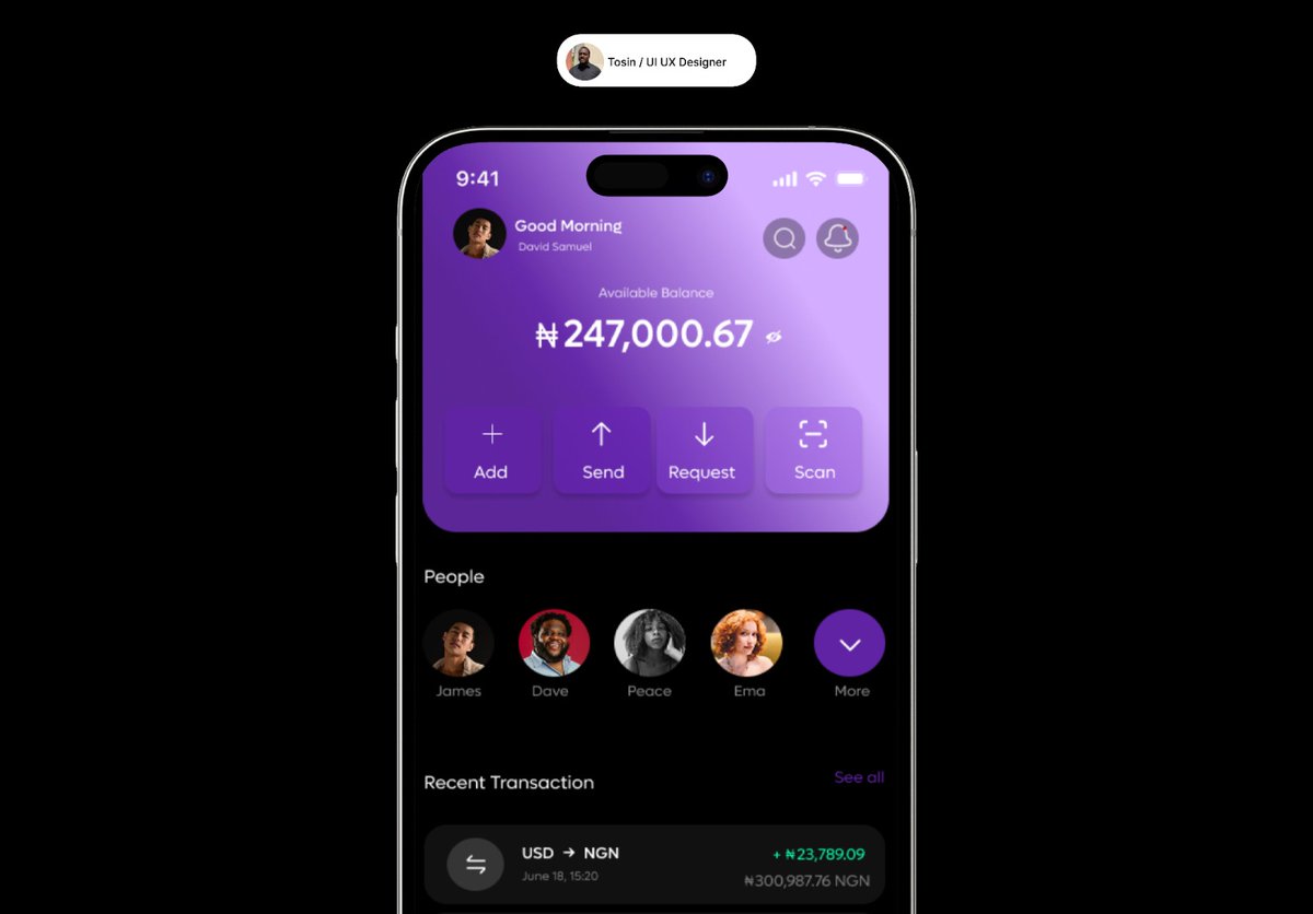 3pulltee's tweet photo. Designed an AI-powered banking app focused on making banking smarter, simpler, and easier to use. Every project is another opportunity to challenge my thinking and improve my craft.#UIUX #Design #UIDesign #UXDesign #Figma #Fintech #AIDesign #BankingApp #MobileDesign #OpenToWork https://t.co/nyl73SqkMQ