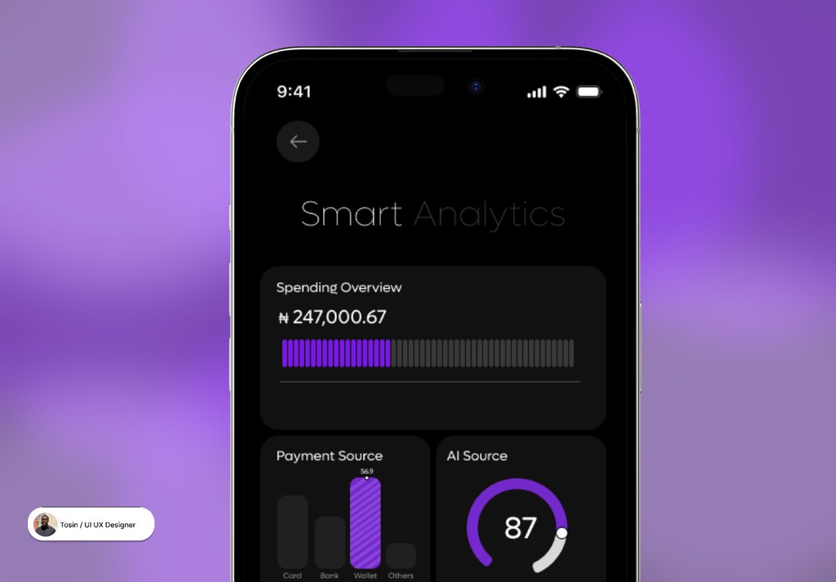 3pulltee's tweet photo. Designed an AI-powered banking app focused on making banking smarter, simpler, and easier to use. Every project is another opportunity to challenge my thinking and improve my craft.#UIUX #Design #UIDesign #UXDesign #Figma #Fintech #AIDesign #BankingApp #MobileDesign #OpenToWork https://t.co/nyl73SqkMQ