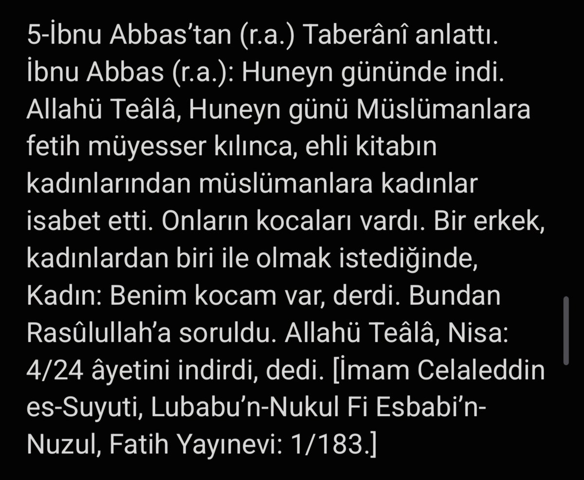 e53967127's tweet photo. @suwsvet Böyle bir sürü sahih hadis var. Nisa suresi 24. ayet savşta esir aldıkları kadınlarla ilişki yaşamak isteyen erkekler için geldi. Kadınlar böyle bir ilişki istemiyorlardı hatta kocaları olduğunu söylüyorlardı. Bu şimdi tecavüz değil mi? Evlenmek gerekmiyor. Nisa 24.ayete bak. https://t.co/PPwv4aNf1W